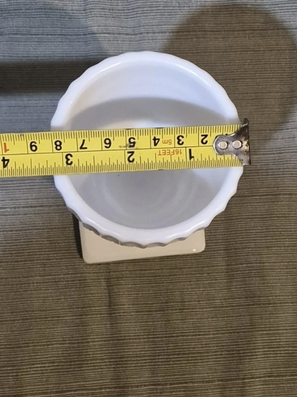 Westmoreland Milk Glass English Hobnail Goblet Square Base 5-1/8